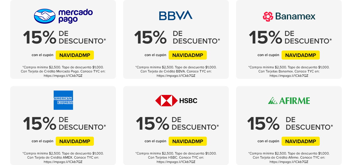 Cupón de descuento Mercado Pago
