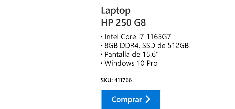 Intel Core i7 1165G7 8GB DDR4, SSD de 512GB Pantalla de 15.6 Windows 10 Pro