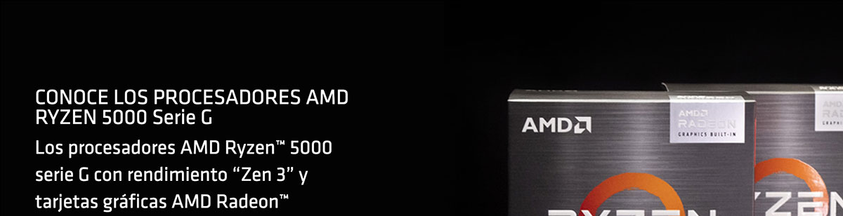 CONOCE LOS PROCESADORES AMD RYZEN 5000 Serie G. Los procesadores AMD Ryzen™ 5000 serie G con rendimiento Zen 3 y tarjetas gráficas AMD Radeon™