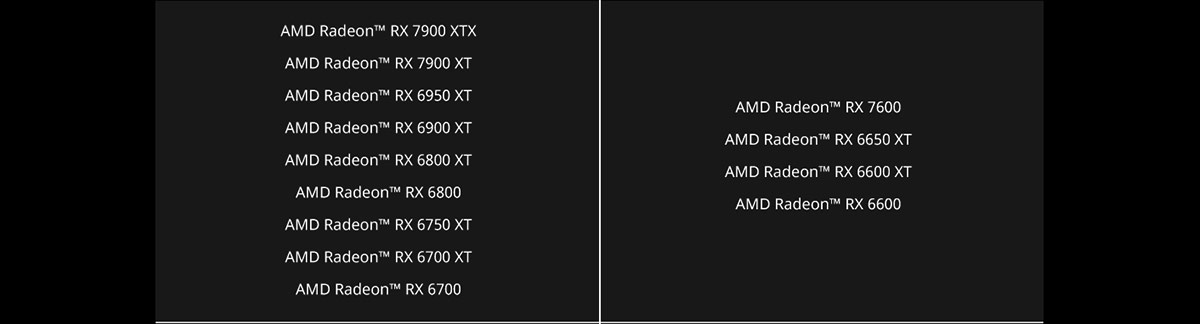 Starfield™ Edición Estándar: AMD Ryzen™ 7 7800X3D, AMD Ryzen™ 7 7700X, AMD Ryzen™ 7 7700, AMD Ryzen™ 5 7600X, AMD Ryzen™ 5 7600, AMD Radeon™ RX 7600, AMD Radeon™ RX 6650 XT, AMD Radeon™ RX 6600 XT, AMD Radeon™ RX 6600